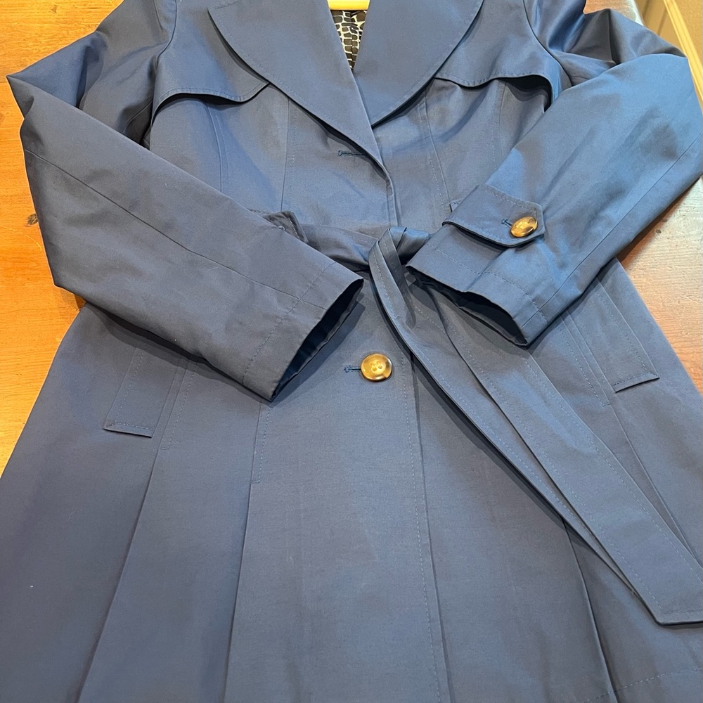 Via Spiga Classic Navy Trench Coat